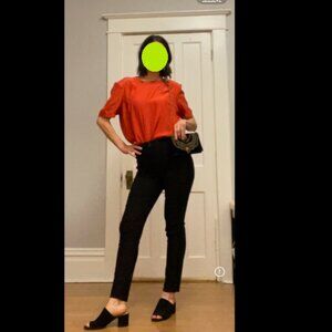 100% Silk Salmon Pink Blouse